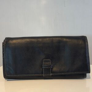 Tignanello buttery- soft black leather bifold wallet